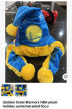 Golden State Warriors NBA plush holiday santa hat adult foco.