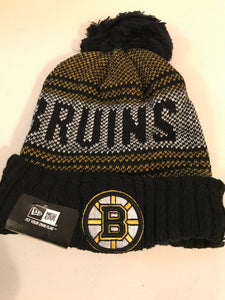 Boston Bruins NHL team logo New ERA adult pom hat