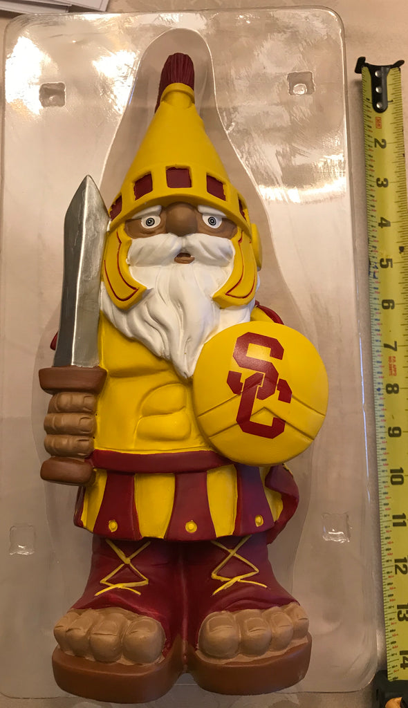 USC Trojans NCAA thematic team logo garden gnome 12 inch