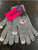 Kansas City Chiefs team logo knit texting gloves adult size