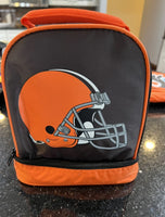 Cleveland Browns NFL duel compartment lunchbag cooler foco.
