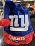New York Giants festive NFL holiday solid color santa hat adult size