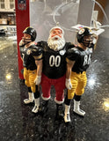 Pittsburgh Steelers rare team players and Santa xmas ornament with Big Ben and Ward