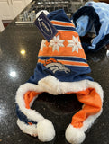 Denver Broncos NFL plush snowflake dangle holiday santa hat foco adult.

New with tags .