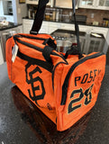 San Francisco Giants medium duffel bag gym bag player posey.

3 compartments 100 % polyester
