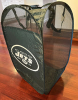 New York Jets pop-up NFL foldable hamper.

Measures 24x16. Perfect for dorm room or at home