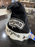 San Antonio Spurs NBA plush solid color adult holiday santa hat.