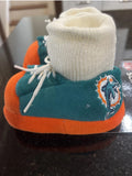 Miami Dolphins NFL team logo and colors cute baby booties
