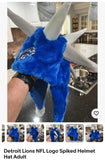 Detroit Lions NFL team Logo plush Spiked Helmet Hat