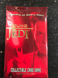 1 sealed pack of Star Wars Menace of Dark Maul Young Jedi trading card game cards. Produced by Decipher in 1999