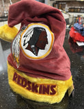 Washington Redskins NFL plush retro team logo solid color santa hat