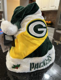 Green Bay Packers Adult plush NFL big logo holiday Santa hat