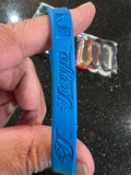 set of 3 MLB Official Toronto Blue Jays Mylar adult Wristbands by Forever Collectibles.