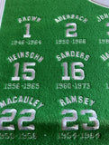 Boston Celtics Nba Dynasty Player legends Banner 24X36 top quality wool banner.

Raised wool letters and patches. Hugh with top quality.new
