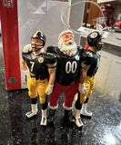 Pittsburgh Steelers rare team players and Santa xmas ornament with Big Ben and Ward