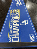full-size Los Angeles Dodgers 2020 World Series MLB Champions Pennant. Made by WinCraft