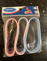 St. Louis Cardinals 3pk silicone adult wristbands. Contains 3 different wristband 1 pink 1 baby blue with one being tie die.