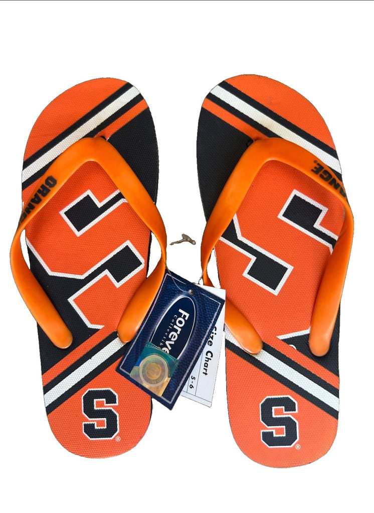 Syracuse Orange NCAA Team Logo Unisex Flip Flops Sandals by Forever Collectibles. See size chart in photos