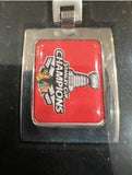 Chicago Blackhawks 2013 Stanley Cup champion domed metal keyring keychain.