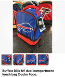 Buffalo Bills NFL duel compartment lunch bag cooler foco
