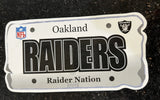 Oakland Raiders Raider Nation cool Nfl liciense plate magnet 8x4 inch. Made by Foco
