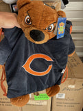Forever Collectibles Chicago Bears Plush Mascot Backpack Pal Drawstring Bag