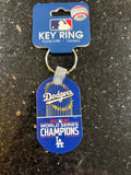 Los Angeles Dodgers 2020 World Series Champions metal key ring.