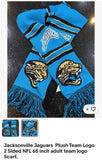 Jacksonville Jaguars 65-inch adult team logo scarf. This two-sided plush scarf features the team's logo on both sides, making it the perfect accessory for any fan