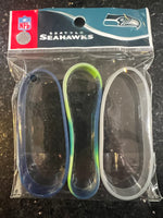 Seattle Seahawks Adult Mylar NFL Team Logo + Color 3pk Wristbands Bracelet