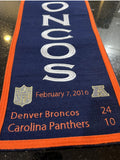 Denver Broncos Super Bowl 50 winning Streak enbroitered heritage banner
