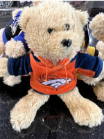 Denver Broncos NFL team logo plush hoody bear.

New with tags