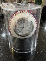 Atlanta Braves Baseball Clock In Case Made By Rawlings