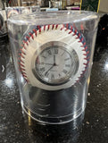 Atlanta Braves Baseball Clock In Case Made By Rawlings