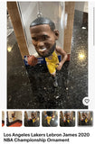 Los Angeles Lakers 2020 NBA Championship xmas ornament featuring superstar LeBron James