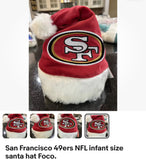 San Francisco 49ers infant santa hat