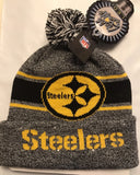 Pittsburgh Steelers Winter Cap Hat cuffed Knit NFL LED Light Up Pom Beanie grey. Condition is New. Shipped with USPS First Class Package.