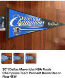 2011 Dallas Mavericks NBA Finals Champions Team Pennant Room Decor Flag NEW.
