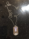 Los Angeles Lakers Kobe Bryant Nba Metal Dog Tag Necklace. Condition is New.