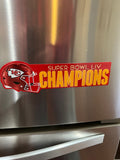 Kansas City Chiefs Super Bowl LIV Champions logo magnet 11 inch