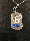 Brooklyn Dodgers metal dog-tag necklace rare item adult MLB retro