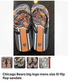 Chicago Bears big logo mens flip flop sandals