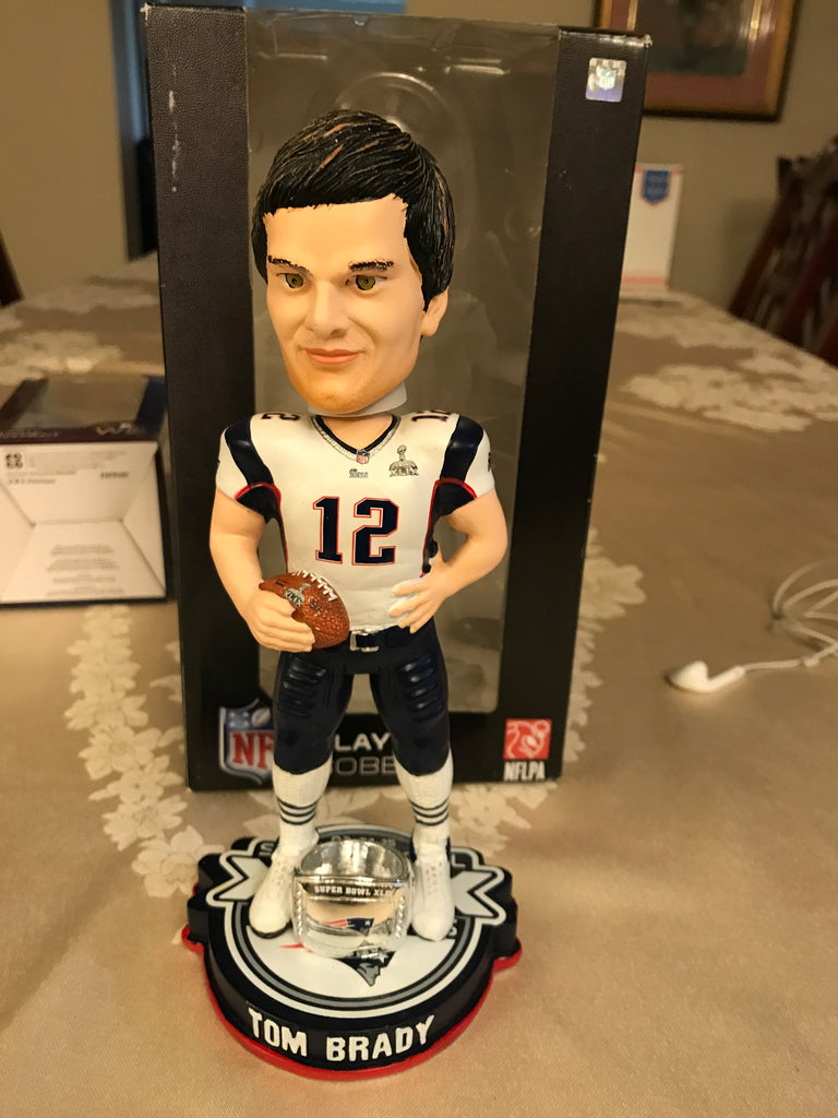 New England Patriots Tom Brady NFL Super Bowl 49 Champion Ring Base Bobblehead