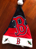 Boston Red Sox MLB Big Logo adult festive Santa holiday hat
