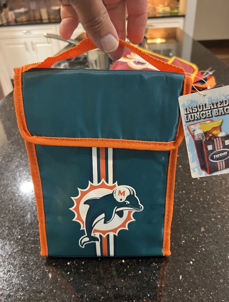 Miami Dolphins NFL logo lunch bag pouch new with tags