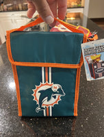 Miami Dolphins NFL logo lunch bag pouch new with tags