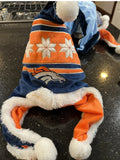 Denver Broncos NFL plush snowflake dangle holiday santa hat foco adult.

New with tags .