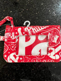 Philadelphia Phillies ID wallet with zipper and attached keyring. New With Tags.