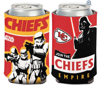 Kansas City Chiefs vader Star Wars 12 oz 2-sided can cooler -1 cooler 2sided