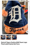 Detroit Tigers with this festive MLB team logo plush adult Santa hat from Foco.