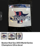 Boston Red Sox 2013 World Series Champions Ultra decal.